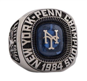 1984 Little Falls Mets NY-Penn League Championship Ring Presented To Kevin Elster (Elster LOA)